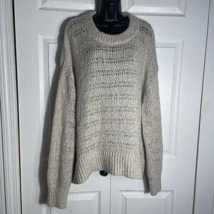 Rails Reagan Sweater Women XL Oat Alpaca Wool Blend Crew Neck Oversized Pullover